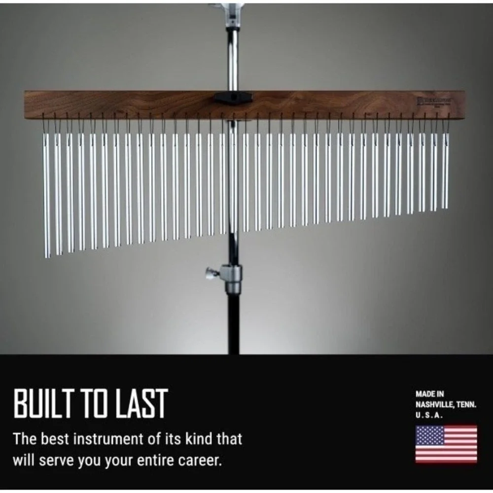TreeWorks Handcrafted Sgl Row 35 Bar Chimes Percussion Instrument, Bar Mount NIB